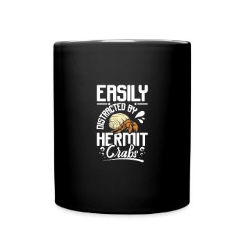 Easily distracted by hermit crabs - Tasse einfarbig - Schwarz - Vorne
