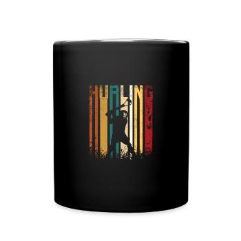 Hurling rétro vintage - Mug uni - noir - Devant