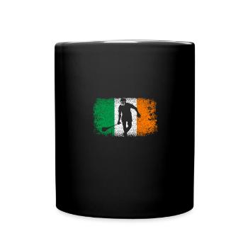 Hurling Irish flag - Tasse einfarbig - Schwarz - Vorne