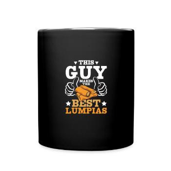 This guy makes the best Lumpias - Full Colour Mug - black - Front