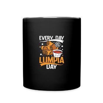 Every day is Lumpia day - Full Colour Mug - black - Front