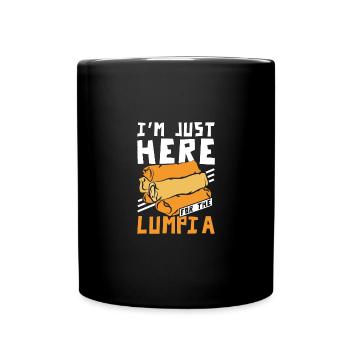 I'm just here for the Lumpia - Full Colour Mug - black - Front
