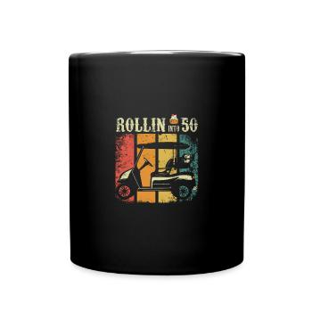 Voiturette de golf d’anniversaire de golf dans 50 - Mug uni - noir - Devant