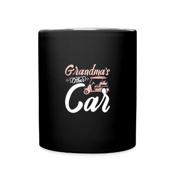 Mother's day Golfing golf cart Grandmas other car - Full Colour Mug - black - Front
