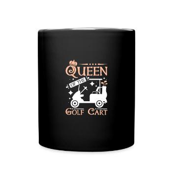 Fille Femmes reine de la voiturette de golf - Mug uni - noir - Devant