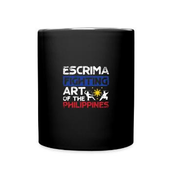 Escrima fighting art of the philippines - Tasse einfarbig - Schwarz - Vorne