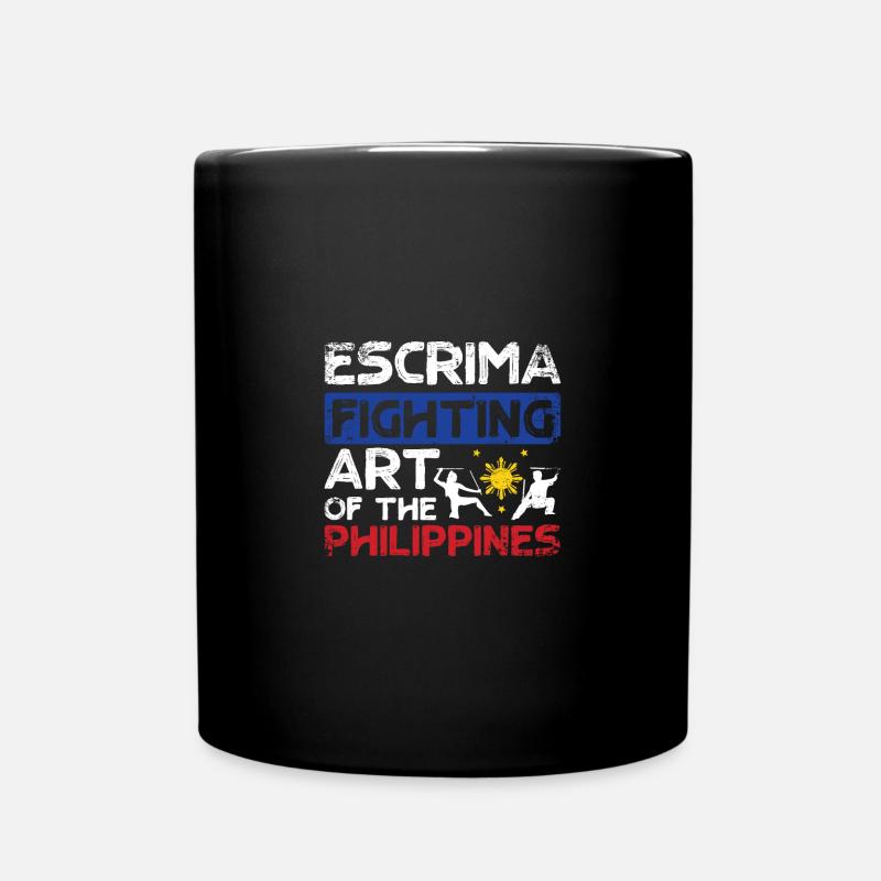Escrima fighting art of the philippines - Tasse einfarbig - Schwarz