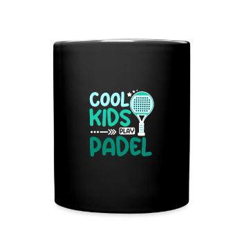 Children Cool kids play Padel - Full Colour Mug - black - Front