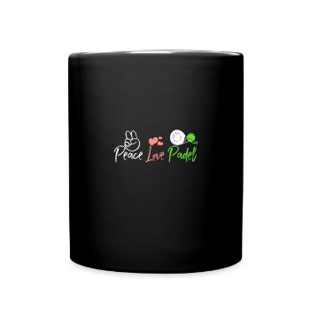 Paix Amour Padel - Mug uni - noir - Devant