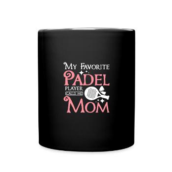 Fête des mères Ma joueuse de padel préférée m’appelle maman - Mug uni - noir - Devant