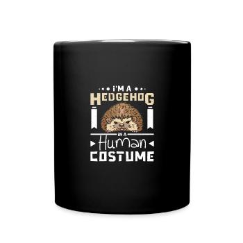 Je suis un hérisson en costume humain - Mug uni - noir - Devant