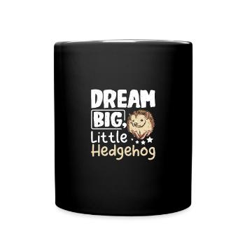 Rêver grand petit hérisson - Mug uni - noir - Devant