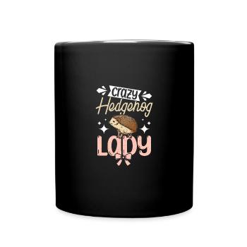 Folle Hérisson Dame - Mug uni - noir - Devant