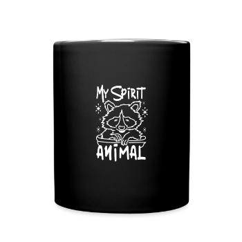 Raccoons are my spirit animal - Full Colour Mug - black - Front