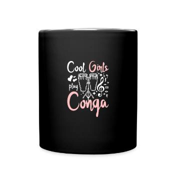 Les filles cool jouent à la conga - Mug uni - noir - Devant