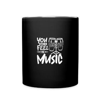 You have to feel the music play conga - Tasse einfarbig - Schwarz - Vorne