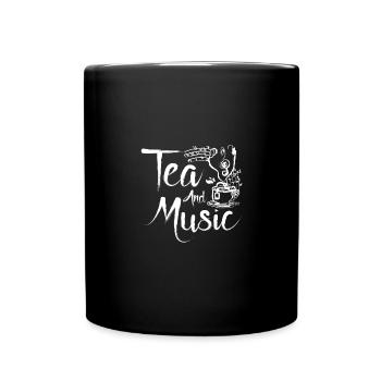 Thé et musique - Mug uni - noir - Devant