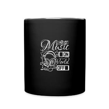 Musique sur world off - Mug uni - noir - Devant