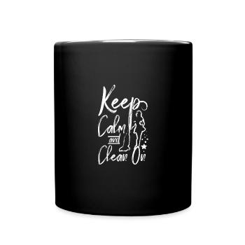 Femme de ménage garder son calme et sa propreté - Mug uni - noir - Devant