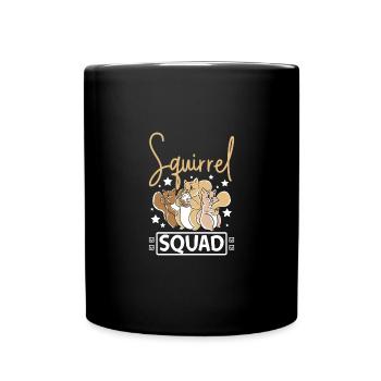 Cute Squirrel squad - Tasse einfarbig - Schwarz - Vorne