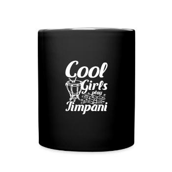 Cool girls play Timpani - Full Colour Mug - black - Front