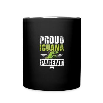 Proud Iguanas parent - Tasse einfarbig - Schwarz - Vorne