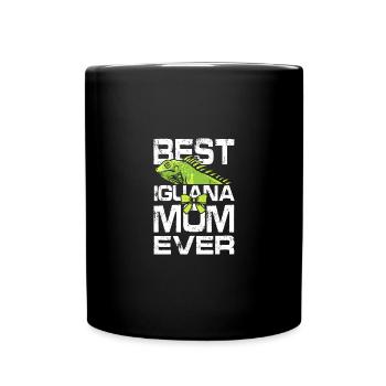 Best Iguana mom ever - Tasse einfarbig - Schwarz - Vorne