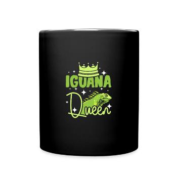 Women girl Iguana queen - Tasse einfarbig - Schwarz - Vorne