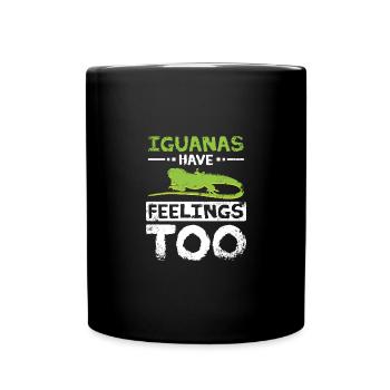 Rescued iguanas also have feelings - Tasse einfarbig - Schwarz - Vorne
