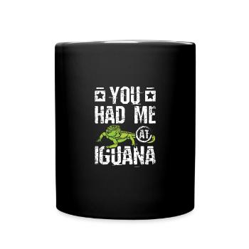 You had me at iguana - Tasse einfarbig - Schwarz - Vorne