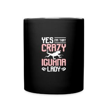 Yes I'm that crazy Iguana lady - Tasse einfarbig - Schwarz - Vorne