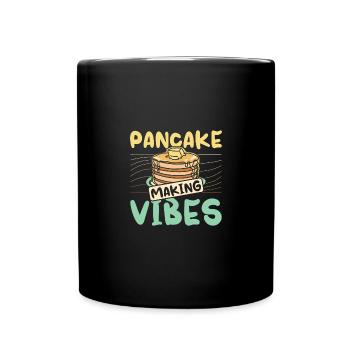 Pancake making vibes - Full Colour Mug - black - Front