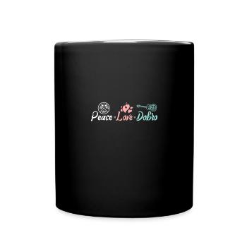 Peace love Dobro - Tasse einfarbig - Schwarz - Vorne