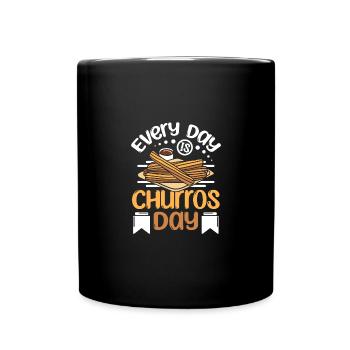 Every day is Churros day - Full Colour Mug - black - Front