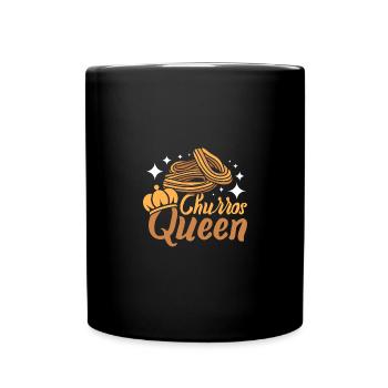 Reine des churros - Mug uni - noir - Devant