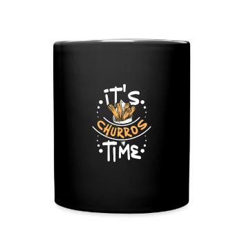 C’est l’heure des churros - Mug uni - noir - Devant