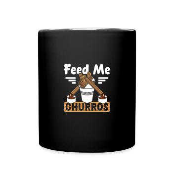 Nourris-moi des churros - Mug uni - noir - Devant