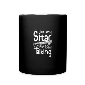 I let my Sitar do the talking - Tasse einfarbig - Schwarz - Vorne