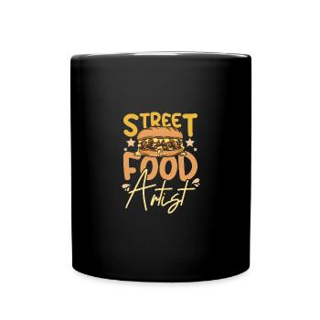 philly cheesesteak street food artist - Tasse einfarbig - Schwarz - Vorne