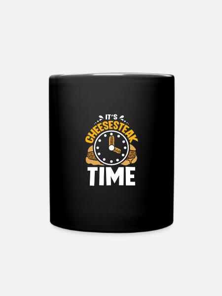 It's philly cheesesteak time - Tasse einfarbig - Schwarz