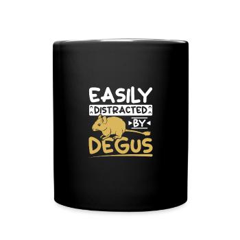 Easily distracted by degus - Tasse einfarbig - Schwarz - Vorne