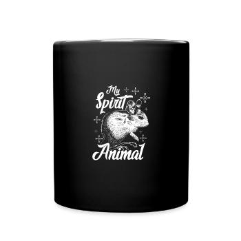 Degus are my spirit animals - Tasse einfarbig - Schwarz - Vorne