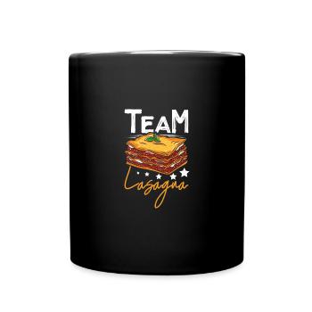 Lasagne d’équipe - Mug uni - noir - Devant