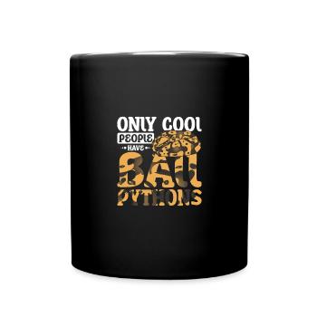 Only cool people have ball pythons - Full Colour Mug - black - Front
