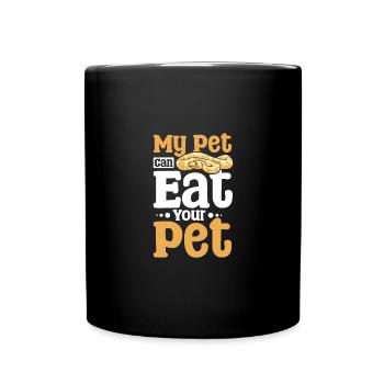 My pet can eat your pet ball python - Full Colour Mug - black - Front