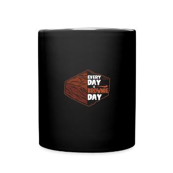 Every day is brownie day - Tasse einfarbig - Schwarz - Vorne