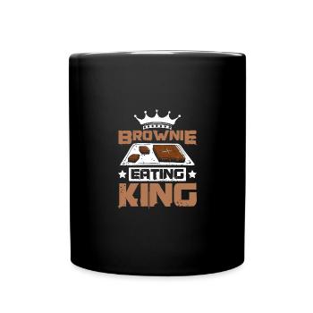Roi mangeur de brownie - Mug uni - noir - Devant