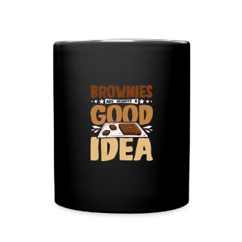 Brownies are always a good idea - Full Colour Mug - black - Front