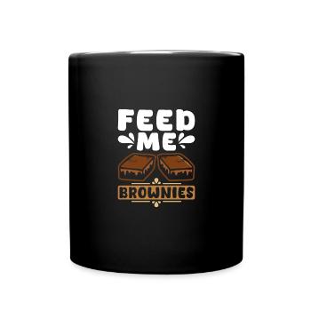 Feed Me Brownies - Full Colour Mug - black - Front