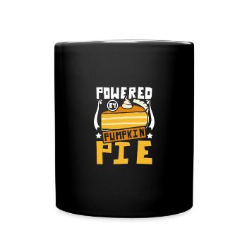 Powered by Pumpkin pie - Tasse einfarbig - Schwarz - Vorne